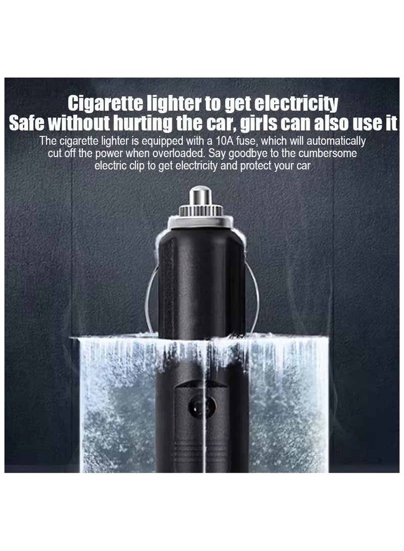 منفاخ إطارات السيارة الرقمي ضاغط هواء مع توقف تلقائي وإضاءة LED 12 فولت مضخة هواء محمولة سريعة للسيارة والدراجة النارية ومرتبة هوائية كروية - Image 2